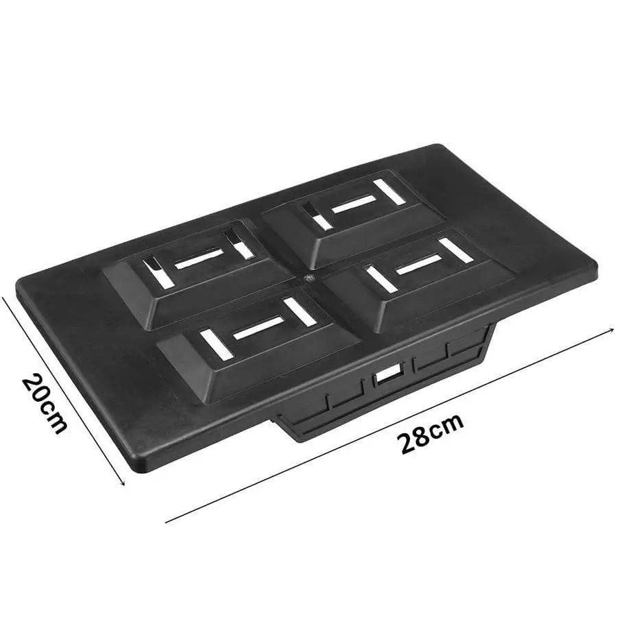 Black Small Size Car Battery Tray + Adjustable Hold down Clamp Bracket Kit 23cm