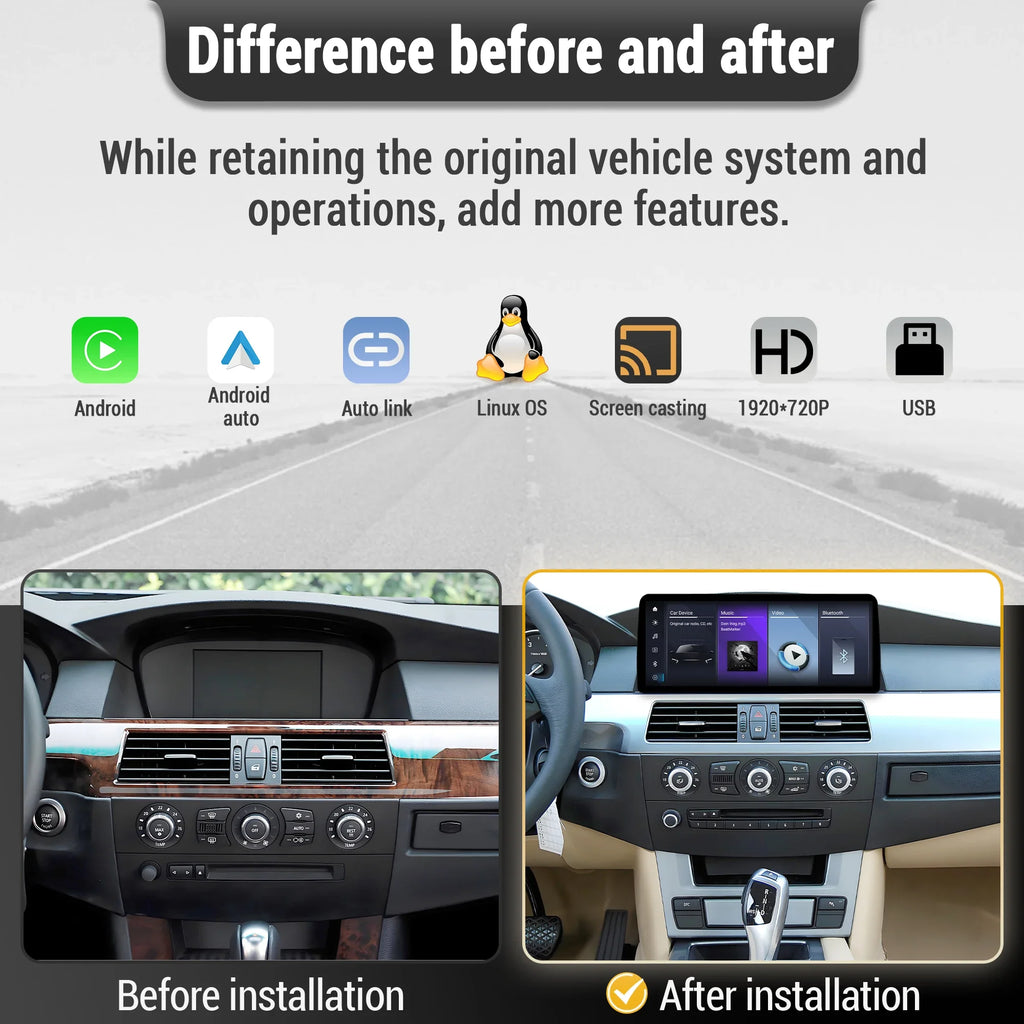 Linux Multimedia Screen Left Hand Drive For BMW 3 series E90 E91 E92 E93 2007 2008 2009-20