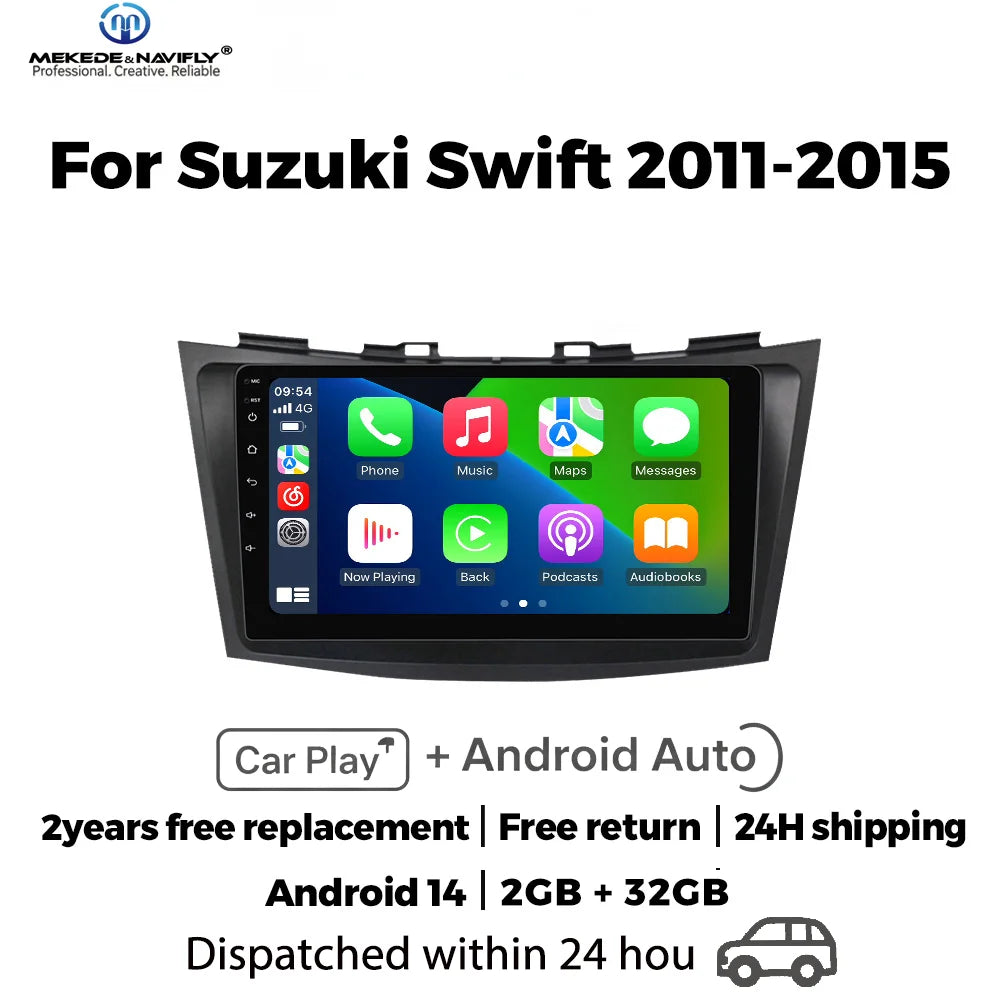 MEKEDE&NAVIFLY Android 14 Intelligent car audio system 9INCH car radio For Suzuki Swift 20