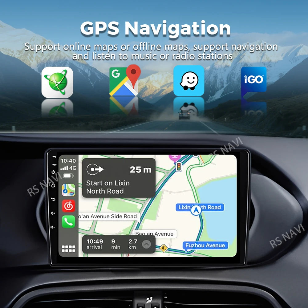 Android 16 For Fiat Tipo Egea Dodge Neon 2015-2018 2K QLED Stereo Car Radio Multimedia Vid