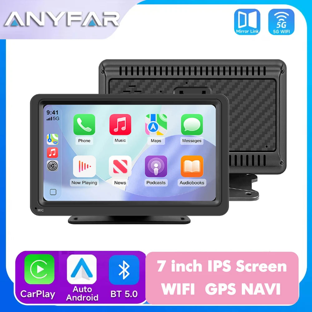 7inch Car Radio Multimedia Universal Video Player Wireless Carplay GPS Navigation Android