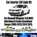 LED Interior Light Kit for Renault Megane 3 III MK3 Hatchback Estate Grandtour Coupe 2009-2015 - Canbus Dome Map Door...