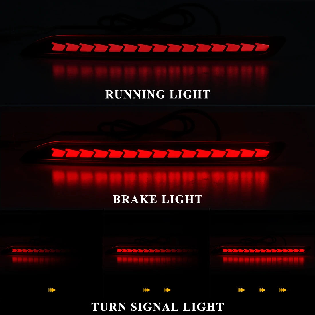 For Honda Accord 2023 2024 LED Rear Bumper Reflector Light Auto Brake Warning Lamp Waterpr | AUTOKITSHOP