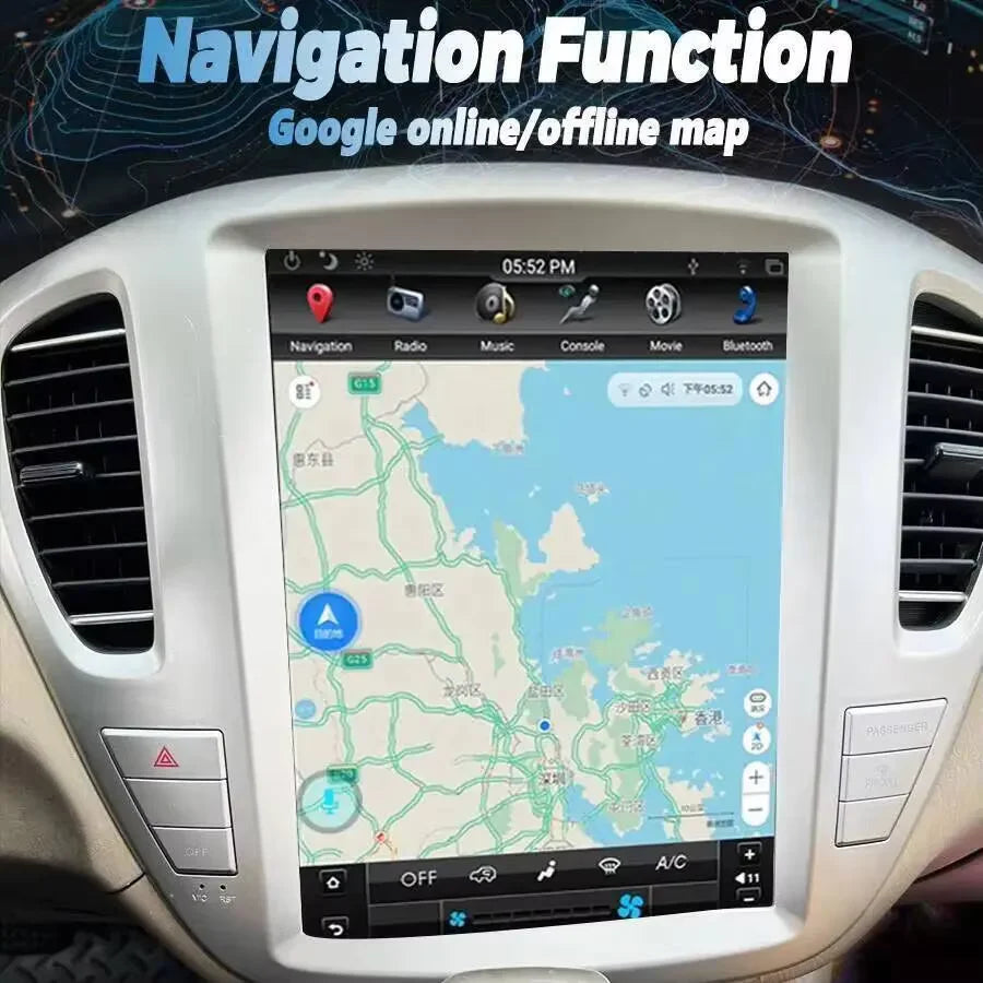 12.1" Screen Car Multimedia Player For Toyota Highlander Kluger 2001-2007 Android 15 Car R | AUTOKITSHOP