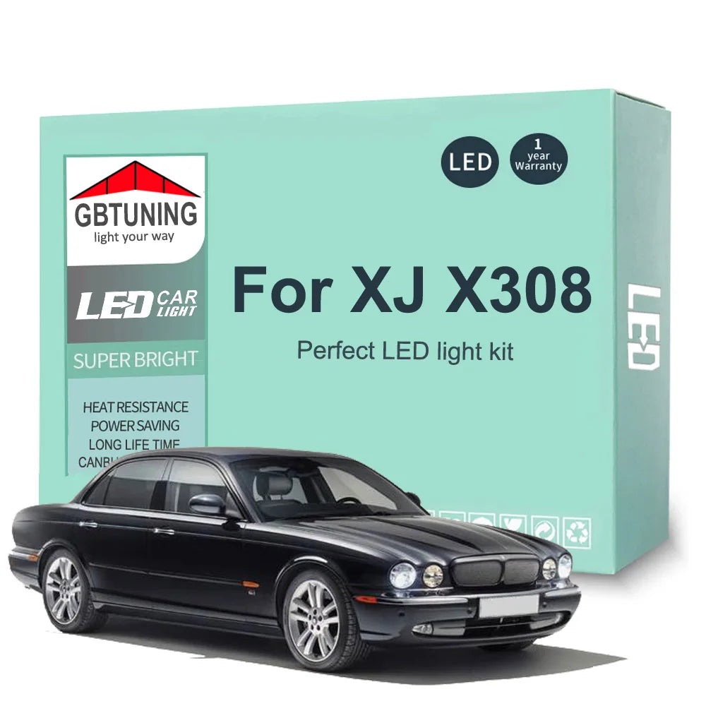 21-Piece LED Interior Light Kit for Jaguar XJ X308 XJ8 XJR - Canbus Error-Free Bulbs | AUTOKITSHOP