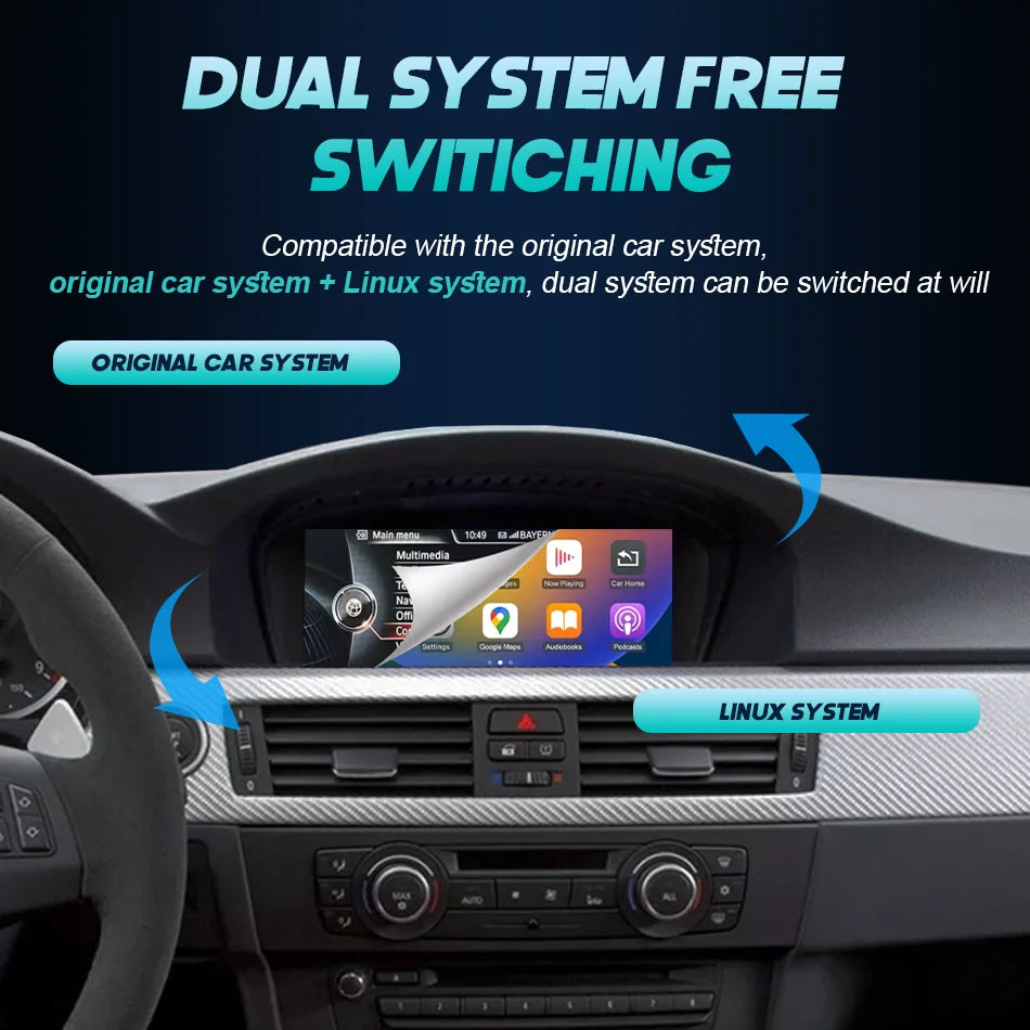 Wireless Carplay Screen For BMW 3 5 Series E90 E91 E92 E93 E60 E61 2005-2012 Car Multimedi