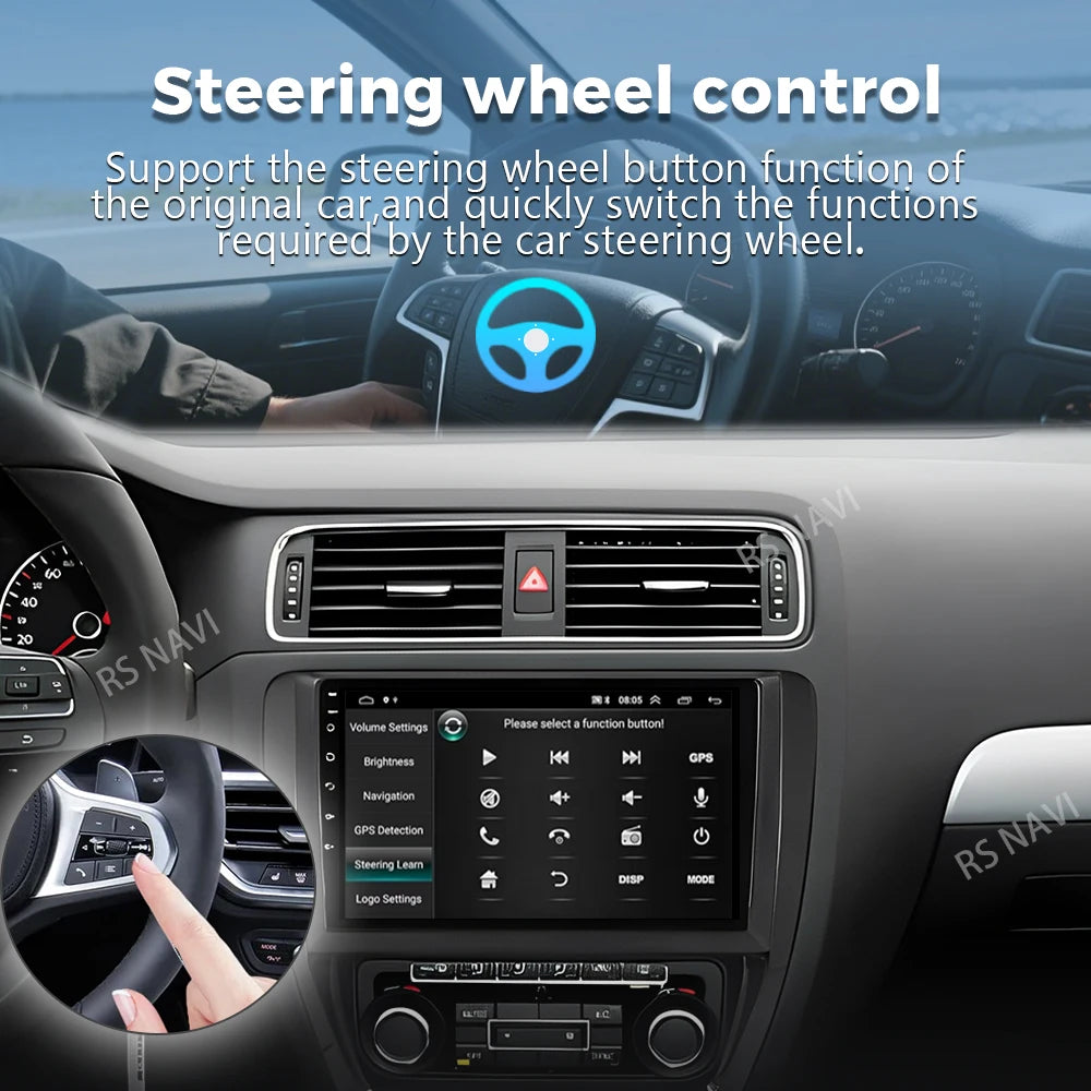 Android 16 For VW Volkswagen Jetta 6 MK6 2011 - 2018 2K QLED Android Car Radio Multimedia