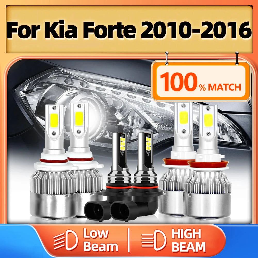 H11 LED Auto Lamp 360W 60000LM Car Headlight Bulbs 12V 6000K Turbo Fog Light For Kia Forte