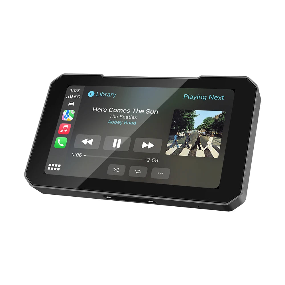 5"Motorcycle GPS Navigation Recorder Wireless CarPlay Android Auto Multimedia Player IP67  | AUTOKITSHOP