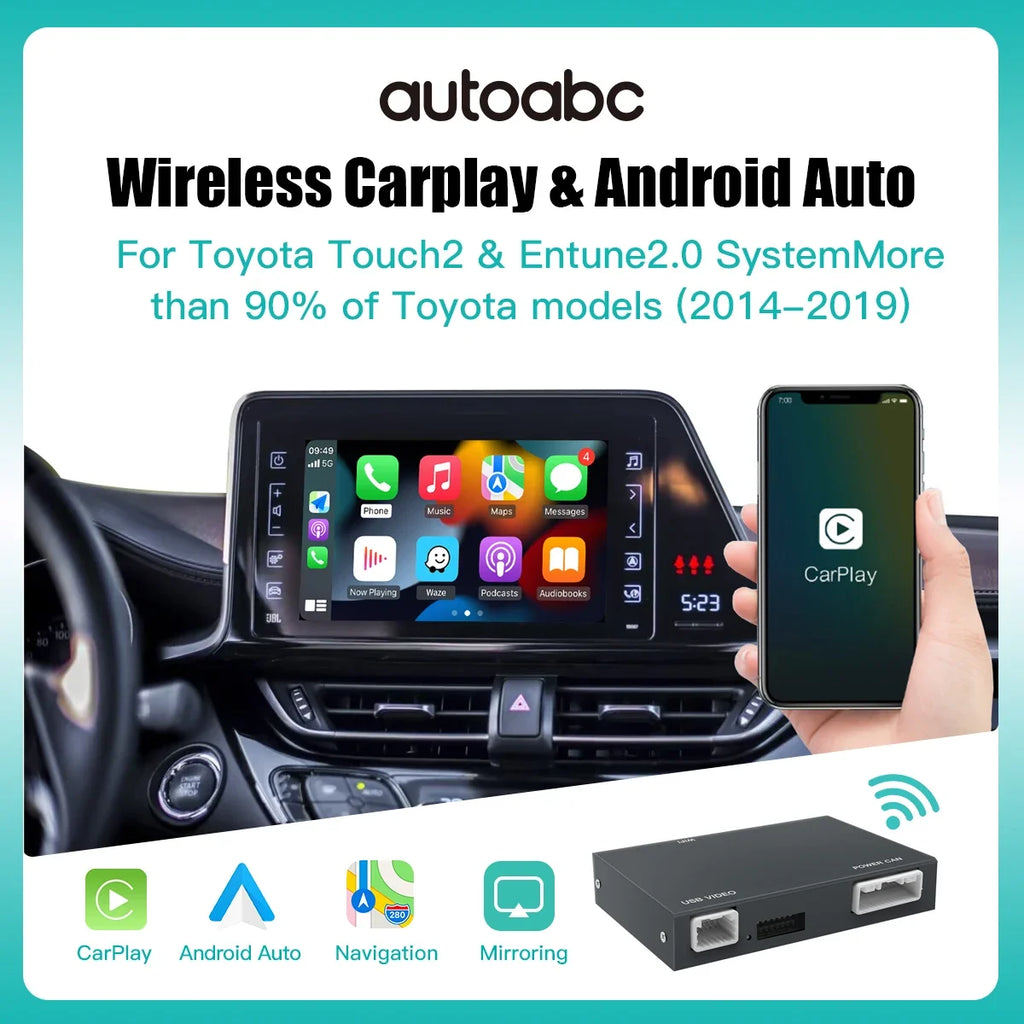 AUTOABC Carplay Android Auto for Toyota Touch2 Entune 2.0 Highlander Tundra Sienna Prius Y | AUTOKITSHOP