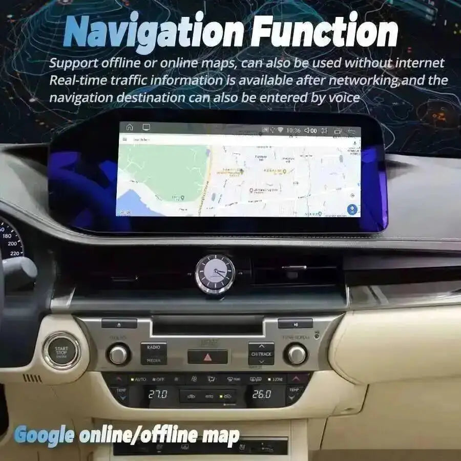 Qled Screen 12.3'' Qualcomm 685 BT Car Radio Stereo For Lexus ES ES300 ES250 ES350 ES300h