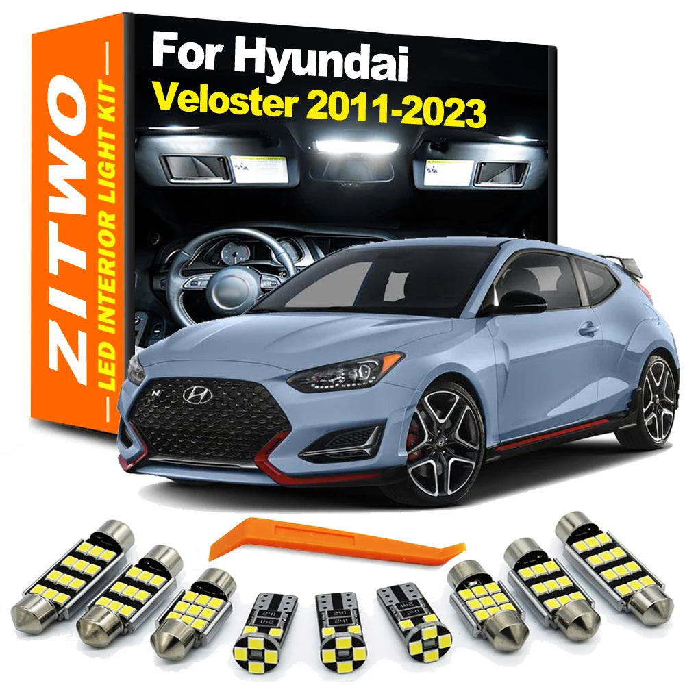 ZITWO Car Bulb Accessories LED Interior Plate Dome Light Kit For Hyundai Veloster FS JS 2011- 2017 2018 2019 2020 2021 2022 2023