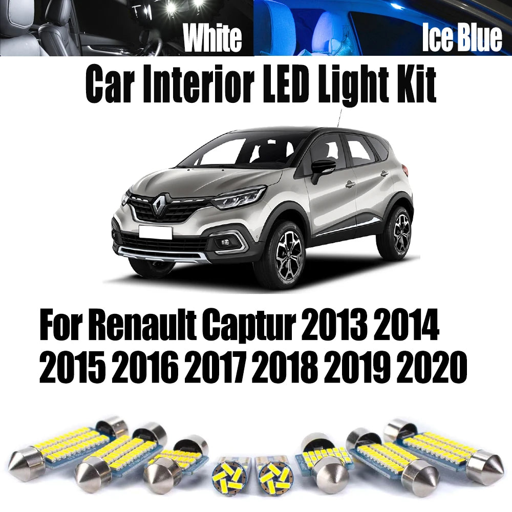 9-Piece LED Interior Light Kit for Renault Captur - Canbus Error-Free Bulbs | AUTOKITSHOP