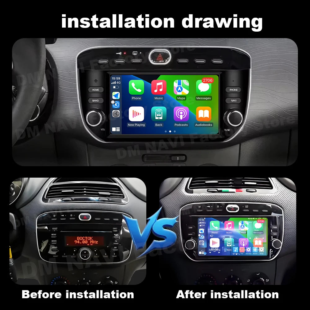 7 inch Car Radio for Fiat Linea Punto EVO line 2012 - 2015 Multimedia Player Android Auto