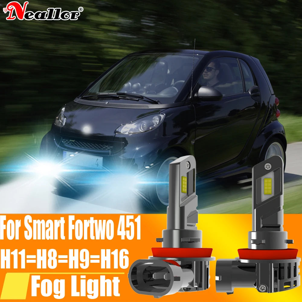 H11 H8 Led Fog Lights Headlight Canbus H16 H9 Car Bulb 6000K White Diode Driving Running L