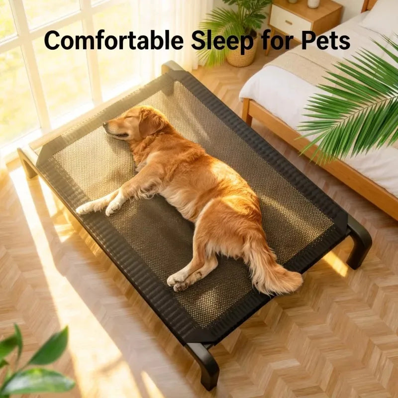 Pet Supplies Foldable Dog Bed All Season Large and Small Dogs Camp Bed Detachable Waable Militar - Automotive LED Light