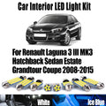 LED Interior Light Kit for Renault Laguna 3 III MK3 Hatchback Sedan Estate Grandtour Coupe 2008-2015 - Canbus Dome Ma...