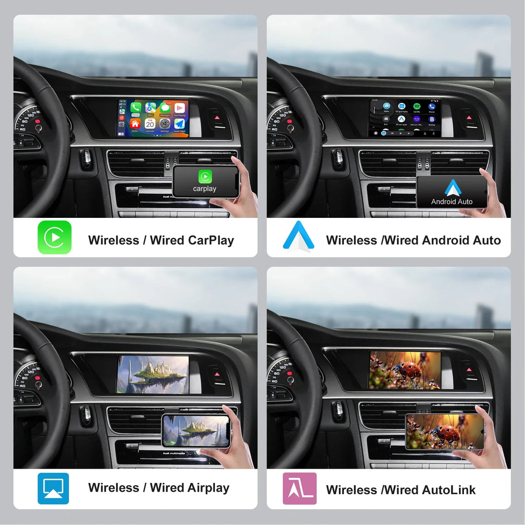 For Audi A4 B8 A5 Q5 2009-2016 MMI 3G Version Wireless CarPlay Android Auto Interface Adap