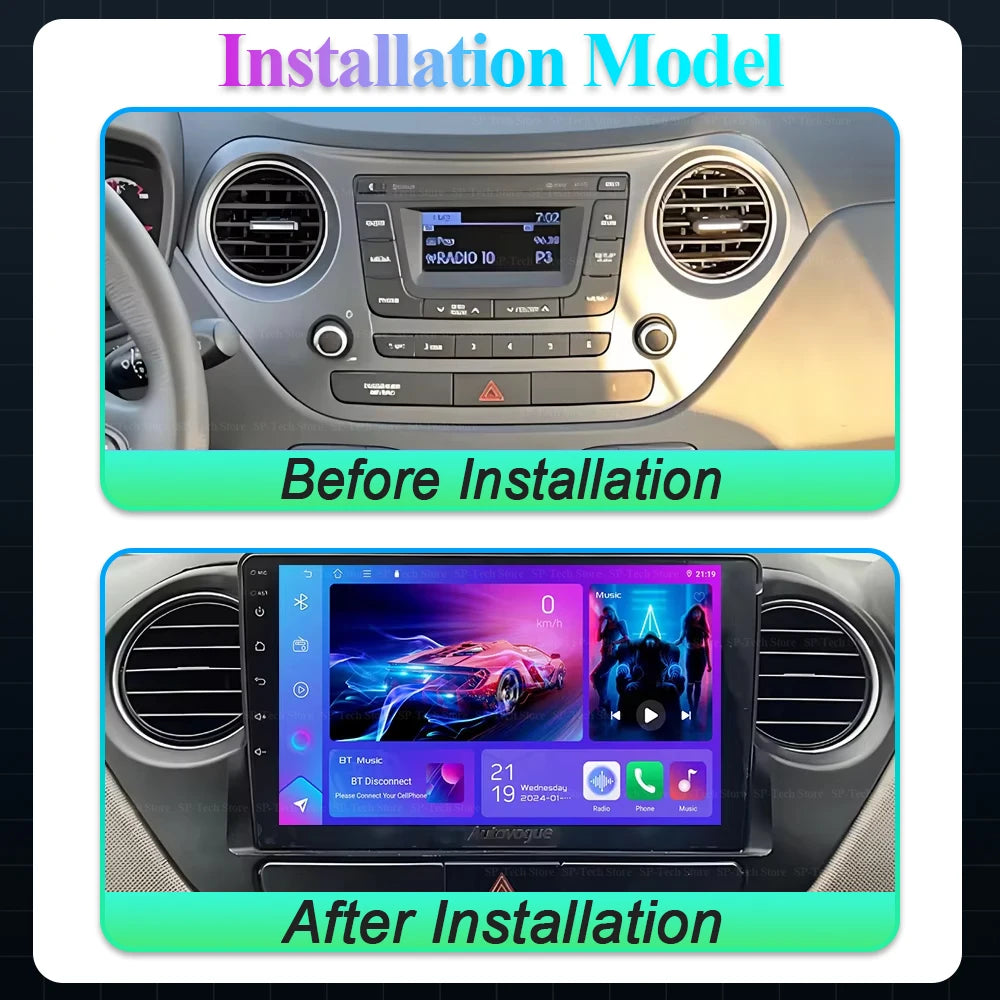 2 Din Car Radio For Hyundai Grand I10 I 10 2013 2014 2015 2016 2017 2018 Stereo Multimedia | AUTOKITSHOP