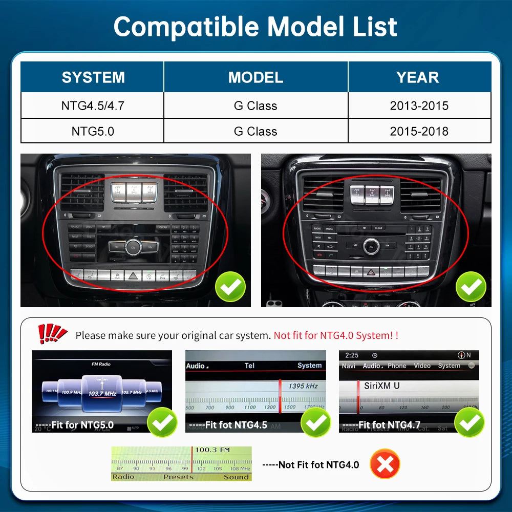 12.3 Ultra-thin Touch Screen Multimedia Dispaly For Mercedes-Benz G Class W463 2013-2018 N | AUTOKITSHOP