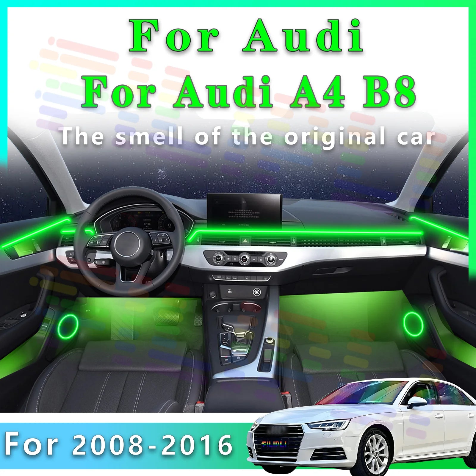 RGB - Ambient Light - for Audi - App Control - Car Interior Lighting | AUTOKITSHOP