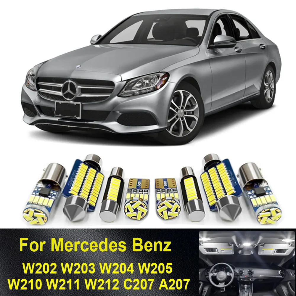 LED Interior Light Kit for Mercedes Benz W202 W203 W204 W205 W210 W211 W212 C207 A207 C E Class Auto Accessories Part...