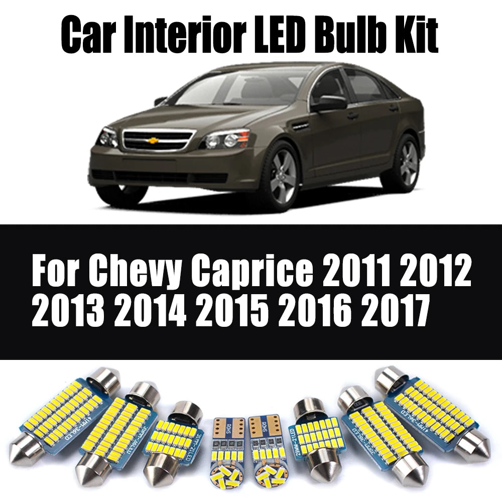 10-Piece LED Interior Light Kit for Chevrolet Chevy Caprice - Canbus Error-Free Bulbs | AUTOKITSHOP
