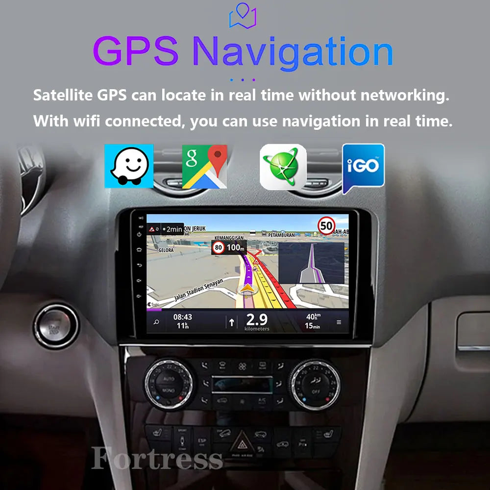 Android 16 For Benz GL ML W164 ML350 ML500 X164 2005-2012 2K QLED Android Car Radio Multim