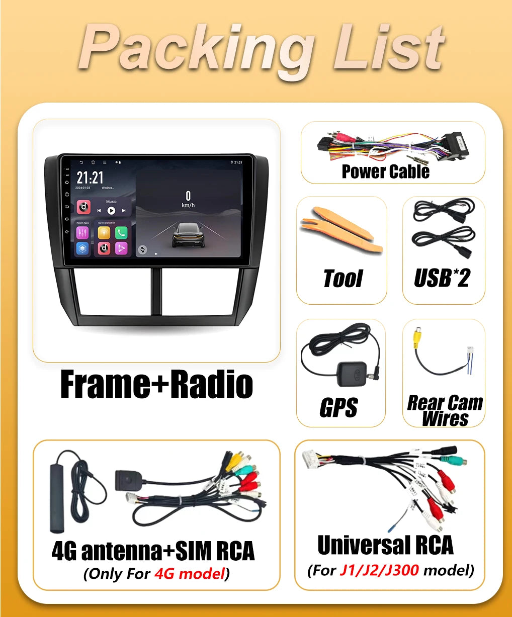 Android 16 Auto Car Radio For Subaru Forester 3 SH Impreza GH GE 2007 2008 2009 2010 - 201 | AUTOKITSHOP