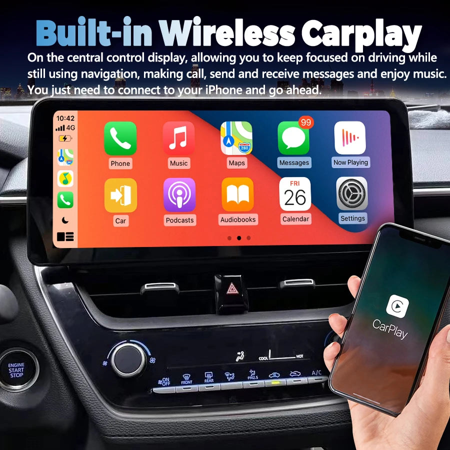 12.3" Car Radio Android Screen CarPlay For Suzuki Swace 2021 Toyota Corolla ts gr sport 20