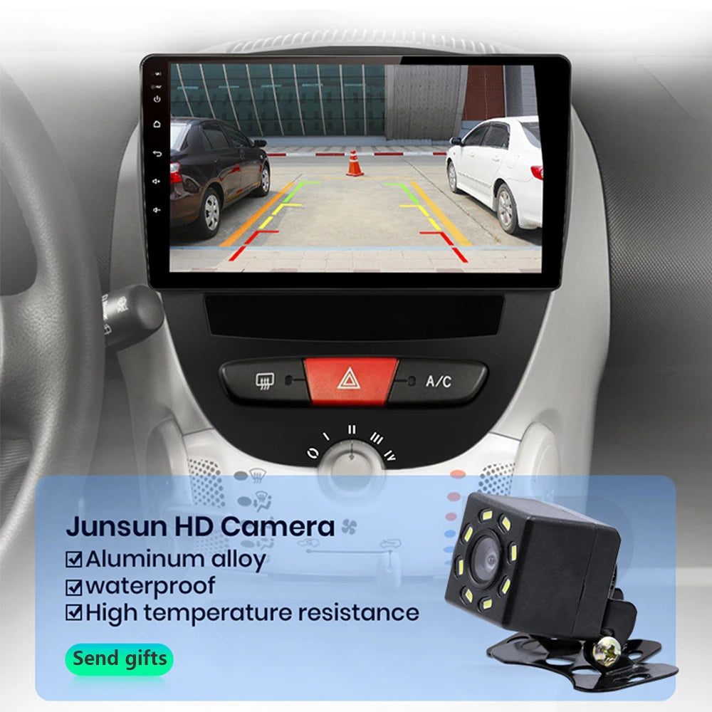 Android 10 2 Din Car Multimedia Player For Peugeot 107 Toyota Aygo Citroen C1 2005-2014 He