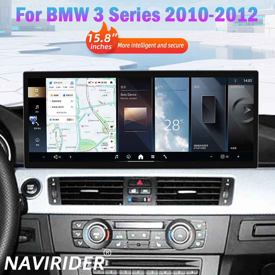 15.8Inch Auto Car Radio 4G Video Player CarPlay Navi Stereo DSP AHD For BMW 3 Series 2010-