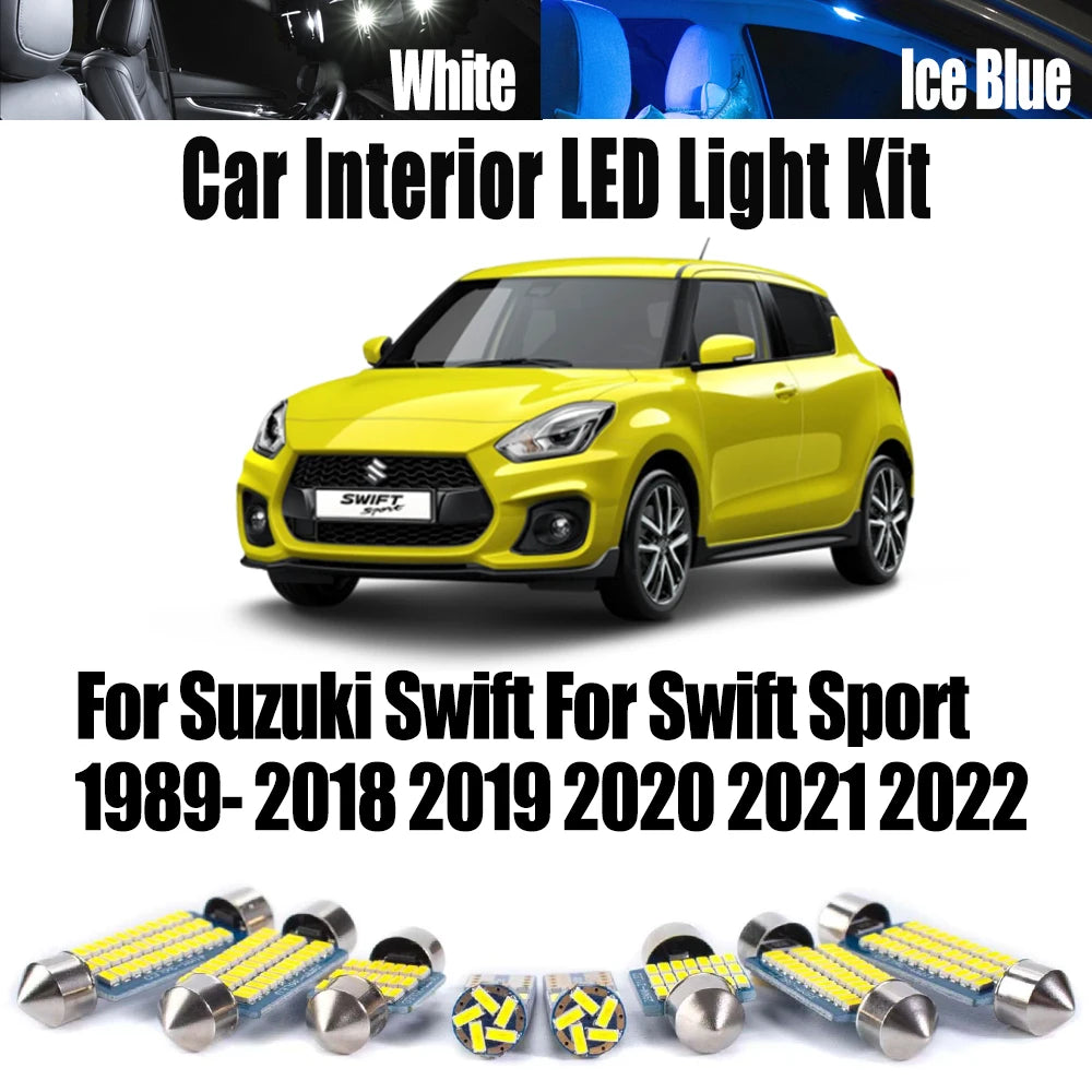 LED Interior Light Kit for Suzuki Swift For Swift Sport 1989- 2018 - Canbus Dome Map Door Trunk Bulbs | AUTOKITSHOP
