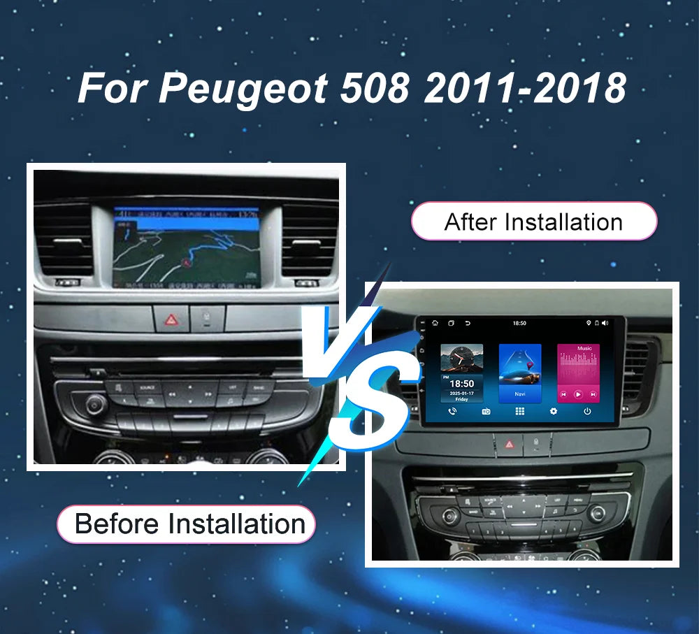 Android Car DVD Radio For Peugeot 508 2011-2018 Auto Multimidia Video Player 4G Carplay Sc
