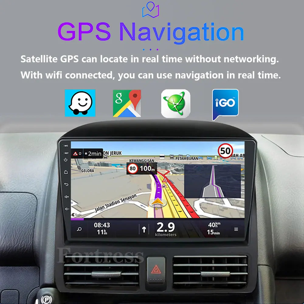 Android 16 Auto Multimedia Video Player For Honda CR-V CRV 2 2001 - 2006 Carplay GPS 2 Din
