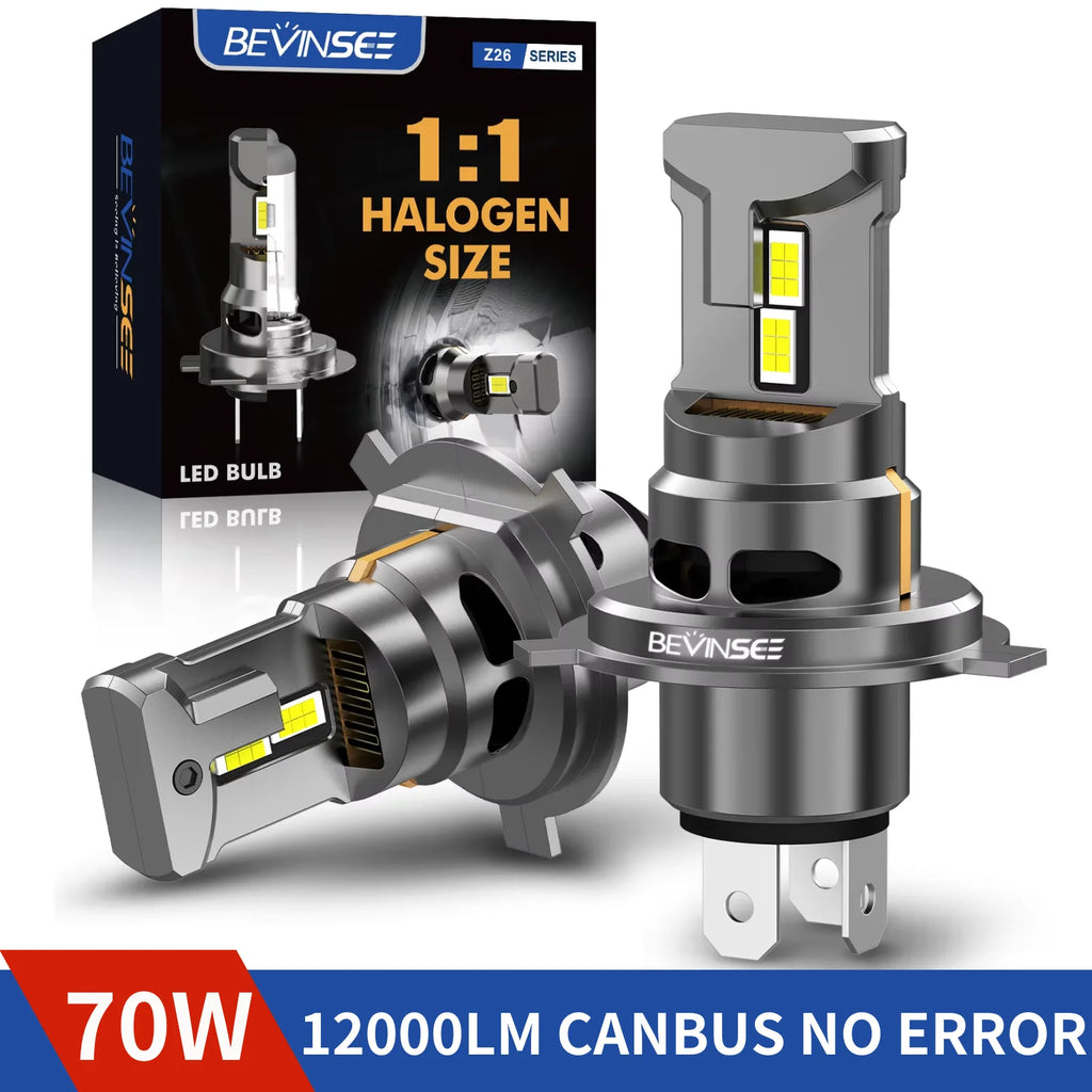 BEVINSEE 12000LM Lampadine H4 LED Auto H7 H11 H1 H3 LED Headlight Bulb 70W CANBUS HB3 9005