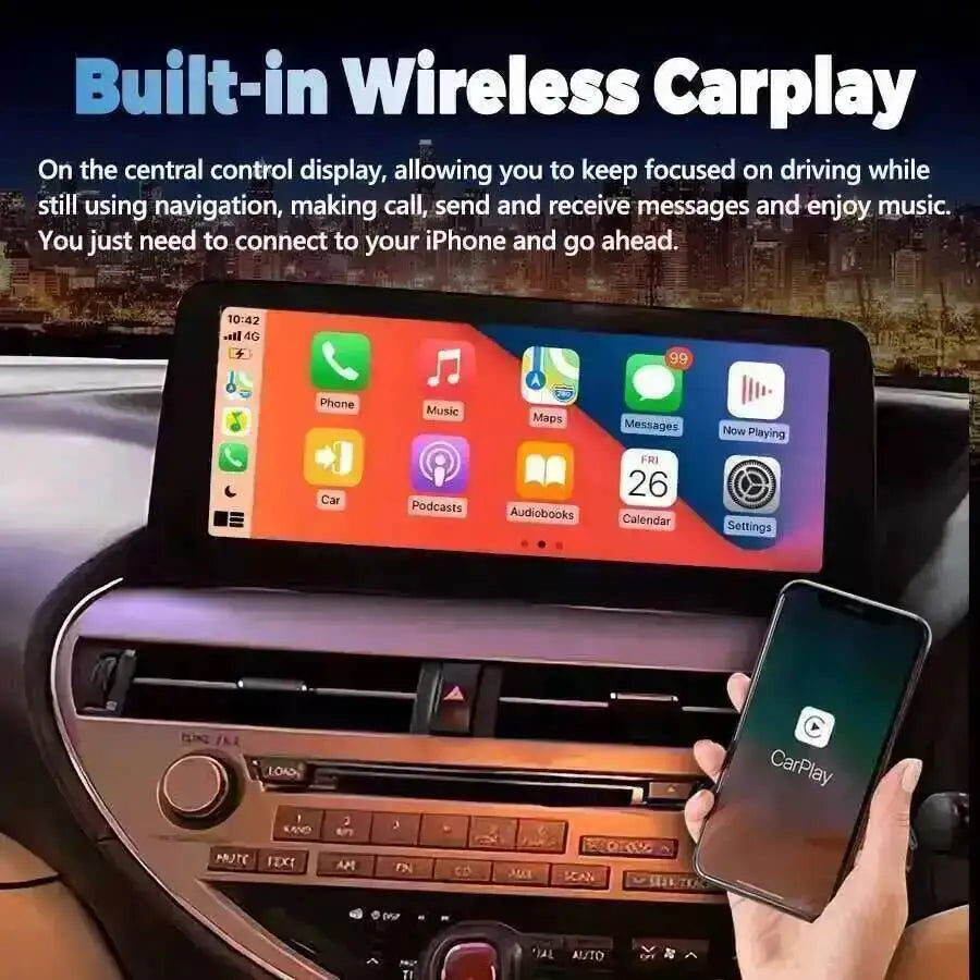 Car Radio CarPlay For Lexus RX 450h RX450H RX270 RX350 2009-2015 Android 14 12.3" Multimed