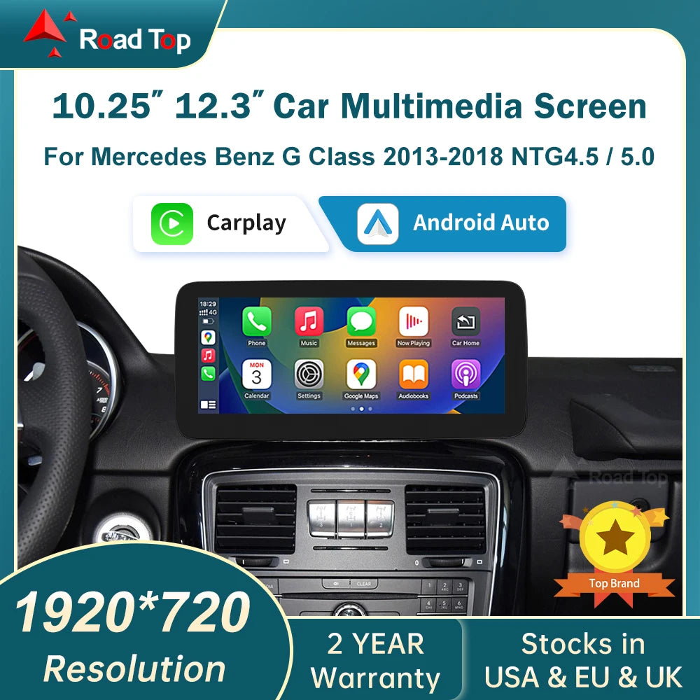 Wireless CarPlay Android Auto Multimedia Linux NTG4.5 NTG5.0 System Screen for Mercedes-Be
