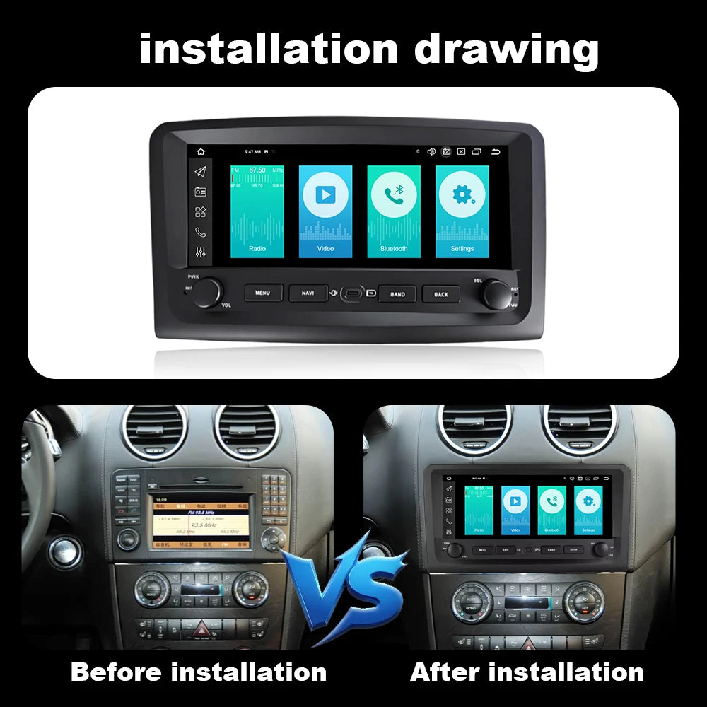 Car Radio for Mercedes Benz ML W164 X164 ML350 ML300 GL500 ML320 ML280 GL350 2005-2011 Mul