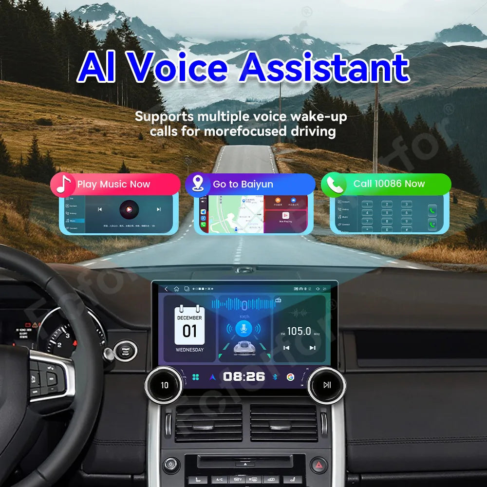 Slim Premium 11.5 Inch Android 15 HD Touch Carplay Android Auto Multimedia Radio For Land