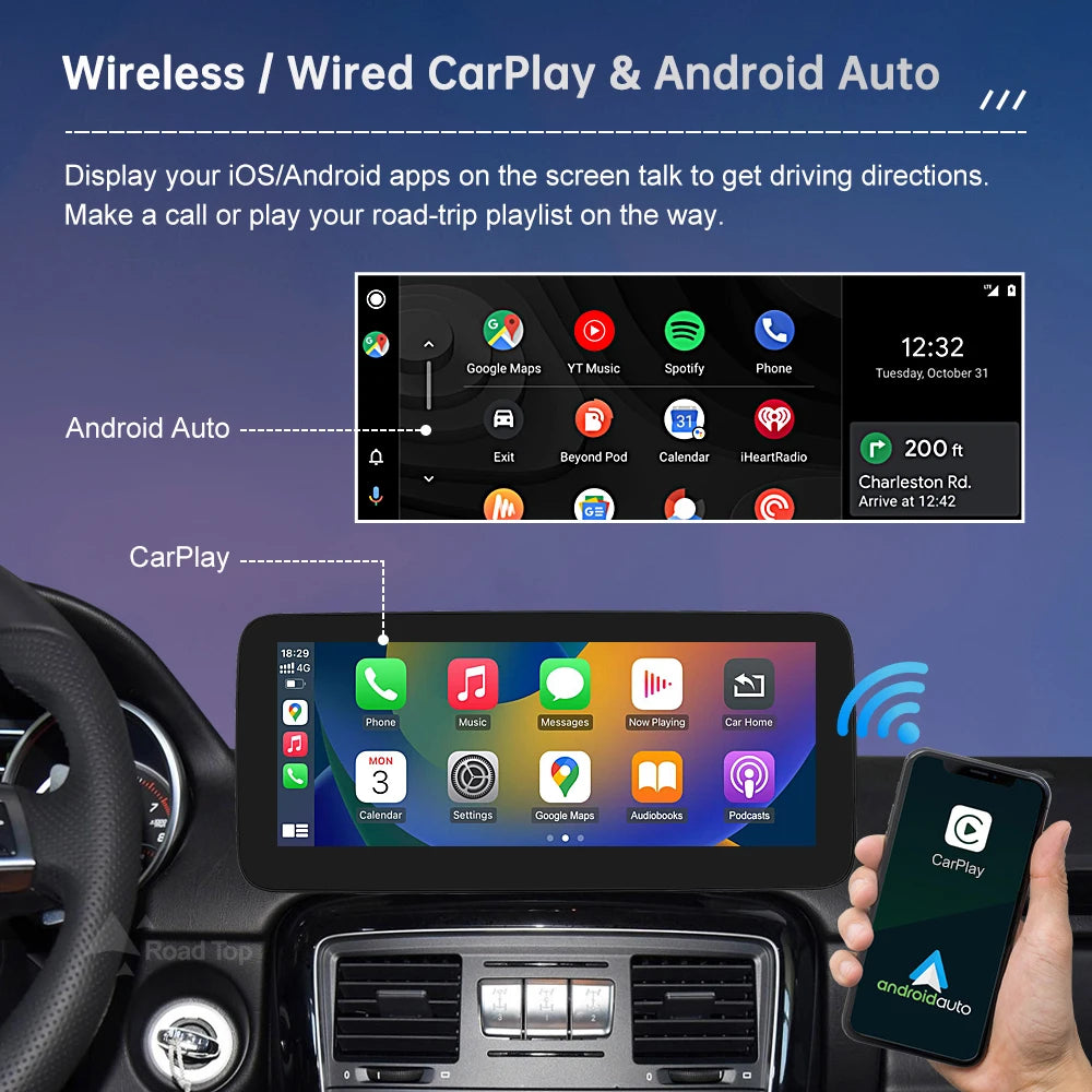 Linux Touch Screen for Mercedes Benz G Class W463 2013-2018 GPS With Wireless Carplay Andr