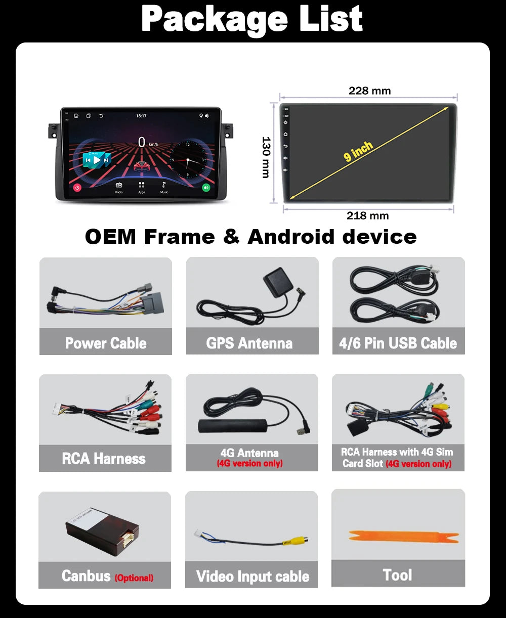 Android 16 Car Radio For BMW E46 M3 X5 1998-2006 Multimedia Video Player GPS 4G Carplay Au