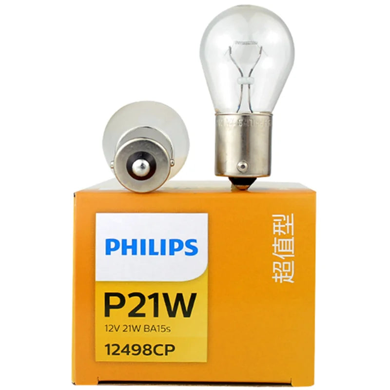 Philips P21W S25 BA15s 1156 Vision Turn Signal Lamps Original Car Fog Bulbs Standard Rever
