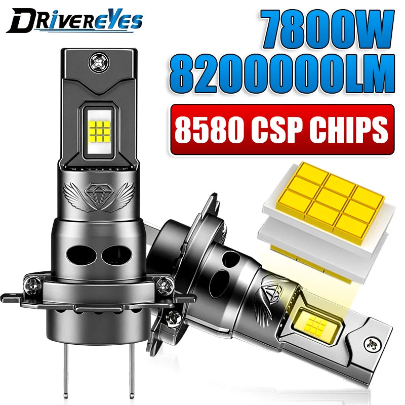 H7 H4 LED Headlight 1:1 Mini Size Car Headlight With Fan H1 H11 H8 H9 9005 9006 HB3 HB4 Wi