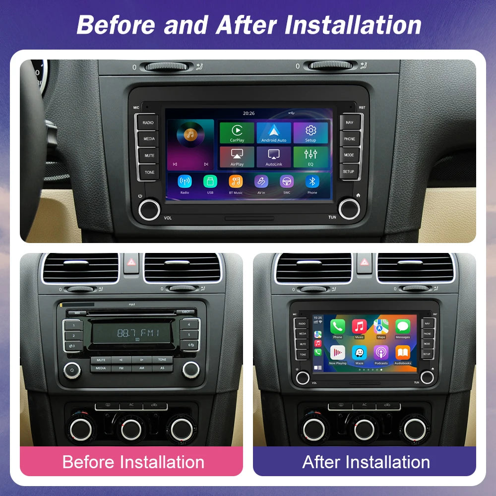 7inch Linux Wireless CarPlay Android Auto For Volkswagen/Seat/Skoda/Passat/Golf/Polo Car R | AUTOKITSHOP