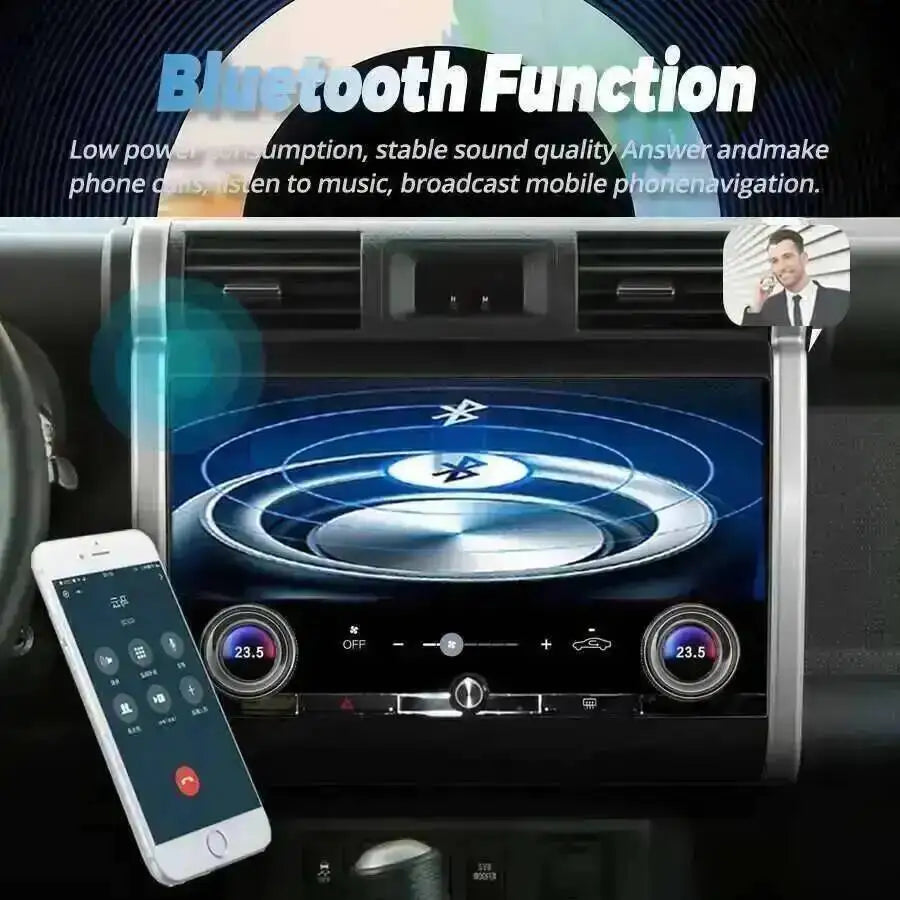 13inch Auto Carplay QLED Multimídia Player RDS BT Car Radio For Toyota FJ Cruiser 2007-202