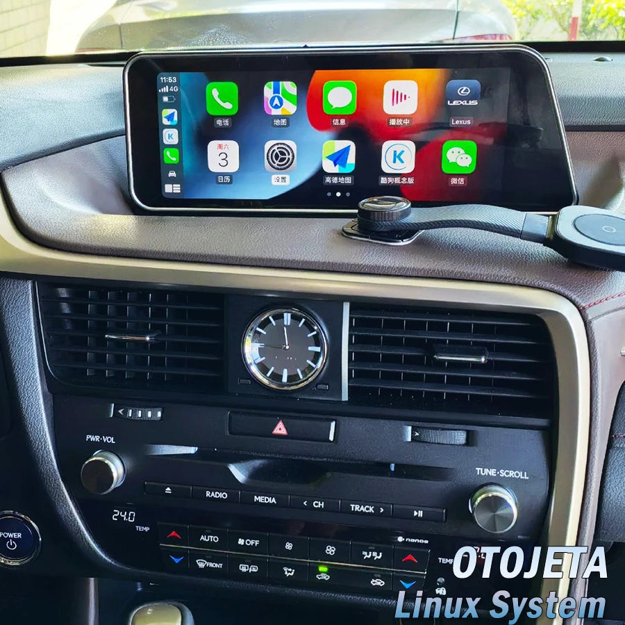 12.3inch Linux Car Radio Touch Screen Wireless CarPlay For Lexus RX RX270 RX300 RX350 2016