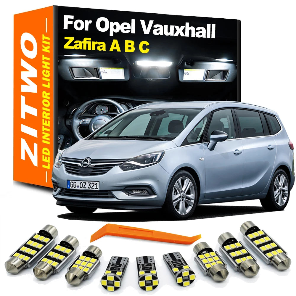 ZITWO Canbus Car LED Interior Light Bulb Kit Accessories For Opel Vauxhall Zafira A B C 1999- 2012 2013 2014 2015 2016 2017 2018
