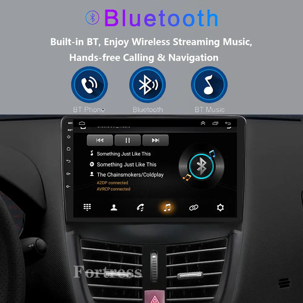 Android 16 Carplay Auto 2K Screen Car Radio BT Multimedia Player For Peugeot 207 CC 207CC