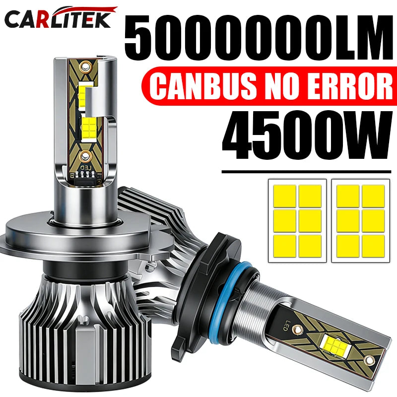 H7 H11 LED Bulb Headlight 4500W Car Headlamp H4 H1 H3 H8 H9 9005 9006 HB3 HB4 H27 880 881